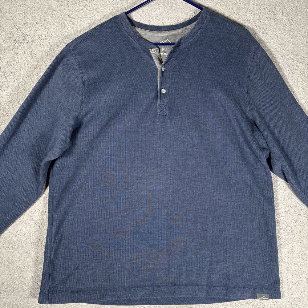 Eddie Bauer Men’s Size XL Henley Long Sleeve Shirt Thermal Knit Base Layer